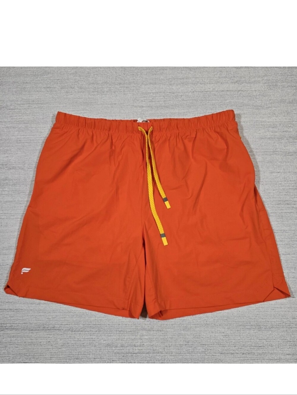 Fabletics The One Shorts 7in Mens XXL Orange Lined Stretch Drawstring Athletic